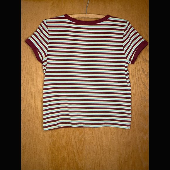 Arizona Jeans Multicolor Striped Cropped Tee Size L - Picture 2 of 4